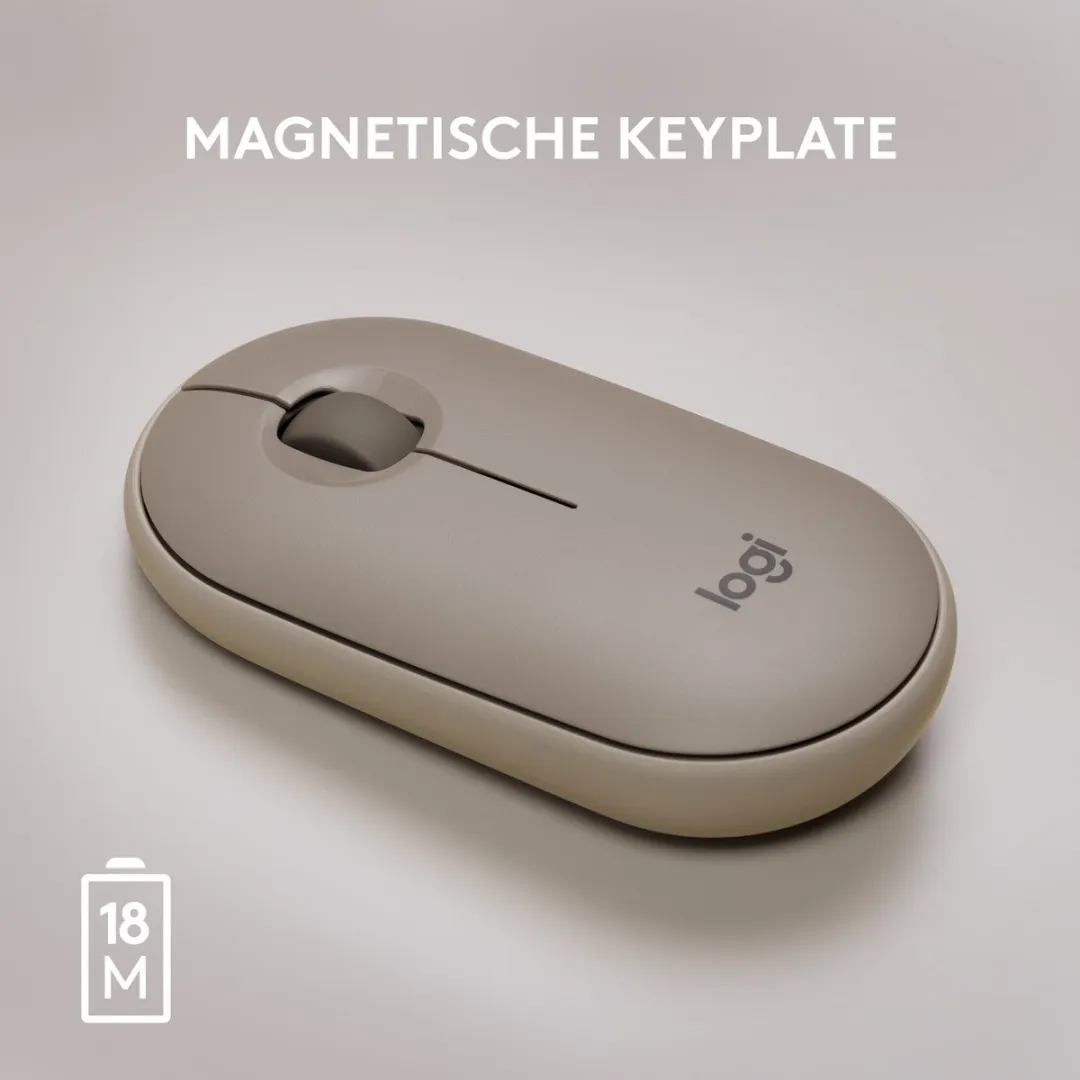 Logitech Pebble M350 Draadloze Muis - Beige