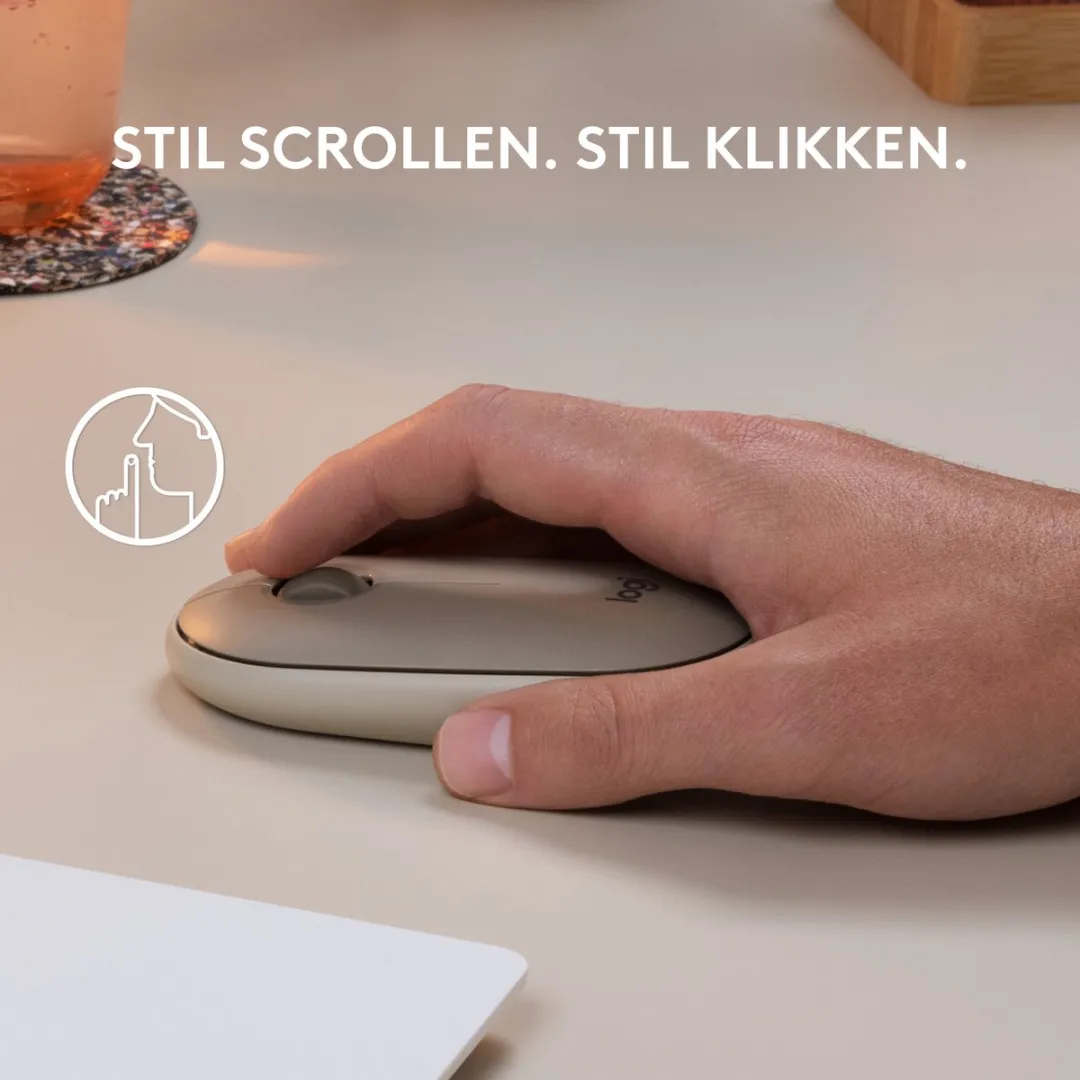 Logitech Pebble M350 Draadloze Muis - Beige