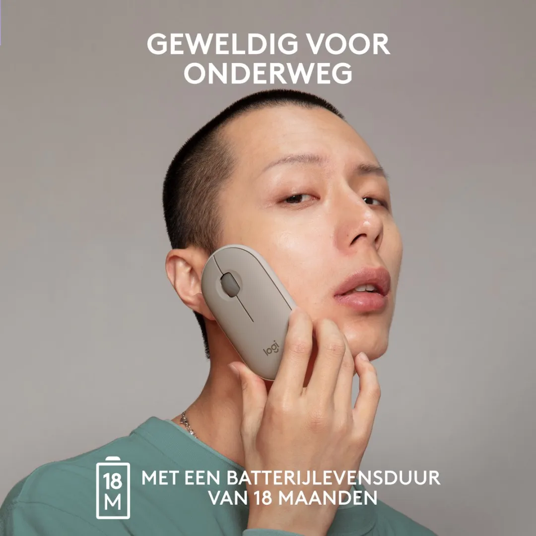 Logitech Pebble M350 Draadloze Muis - Beige