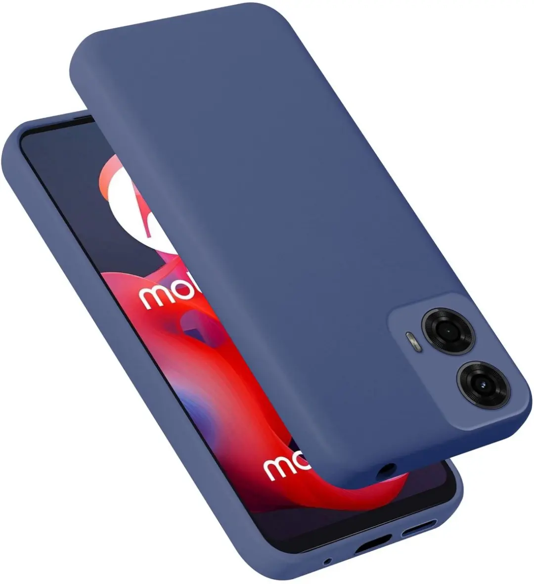 Cadorabo Hoesje geschikt voor Motorola Moto G24 Case in Liquid Blauw Beschermhoe