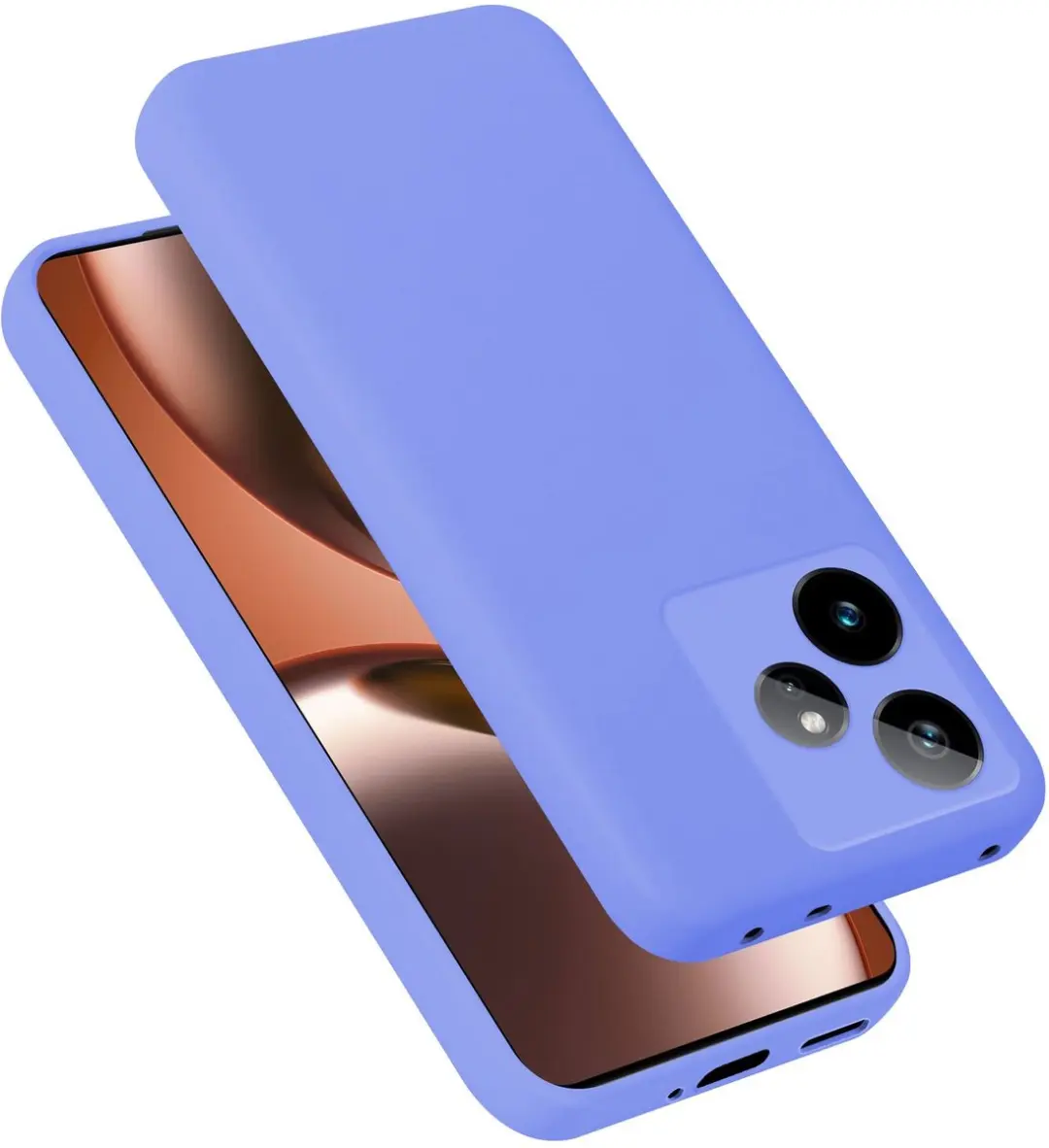 Cadorabo Hoesje geschikt voor Realme GT7 Case in Liquid Lichte Paars Beschermhoe