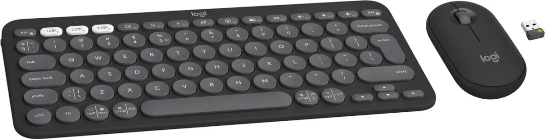 Logitech Pebble 2 Combo - Draadloos Toetsenbord & Muis - Grijs - afbeelding 6 van 6