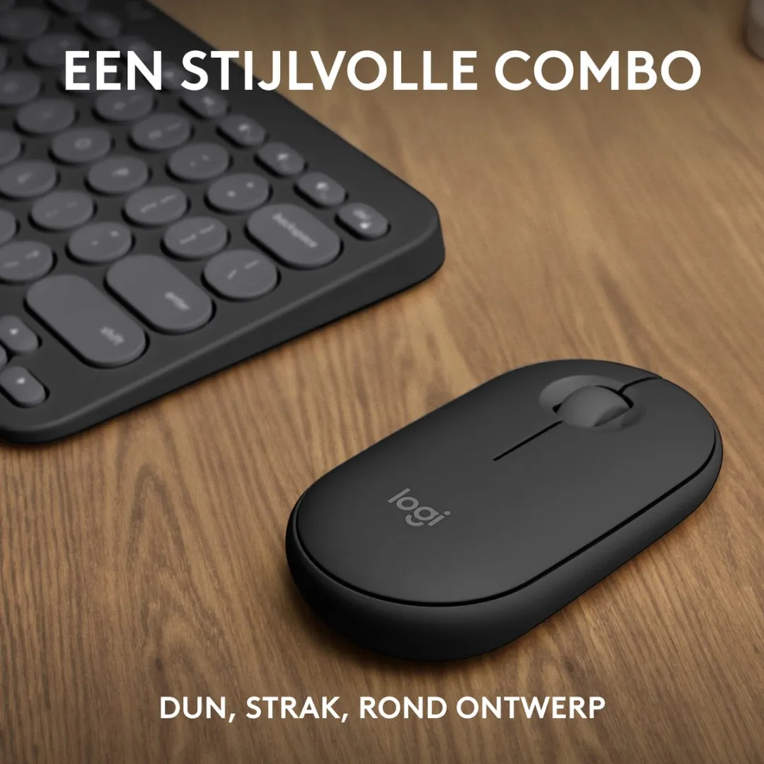 Logitech Pebble 2 Combo - Draadloos Toetsenbord & Muis - Grijs
