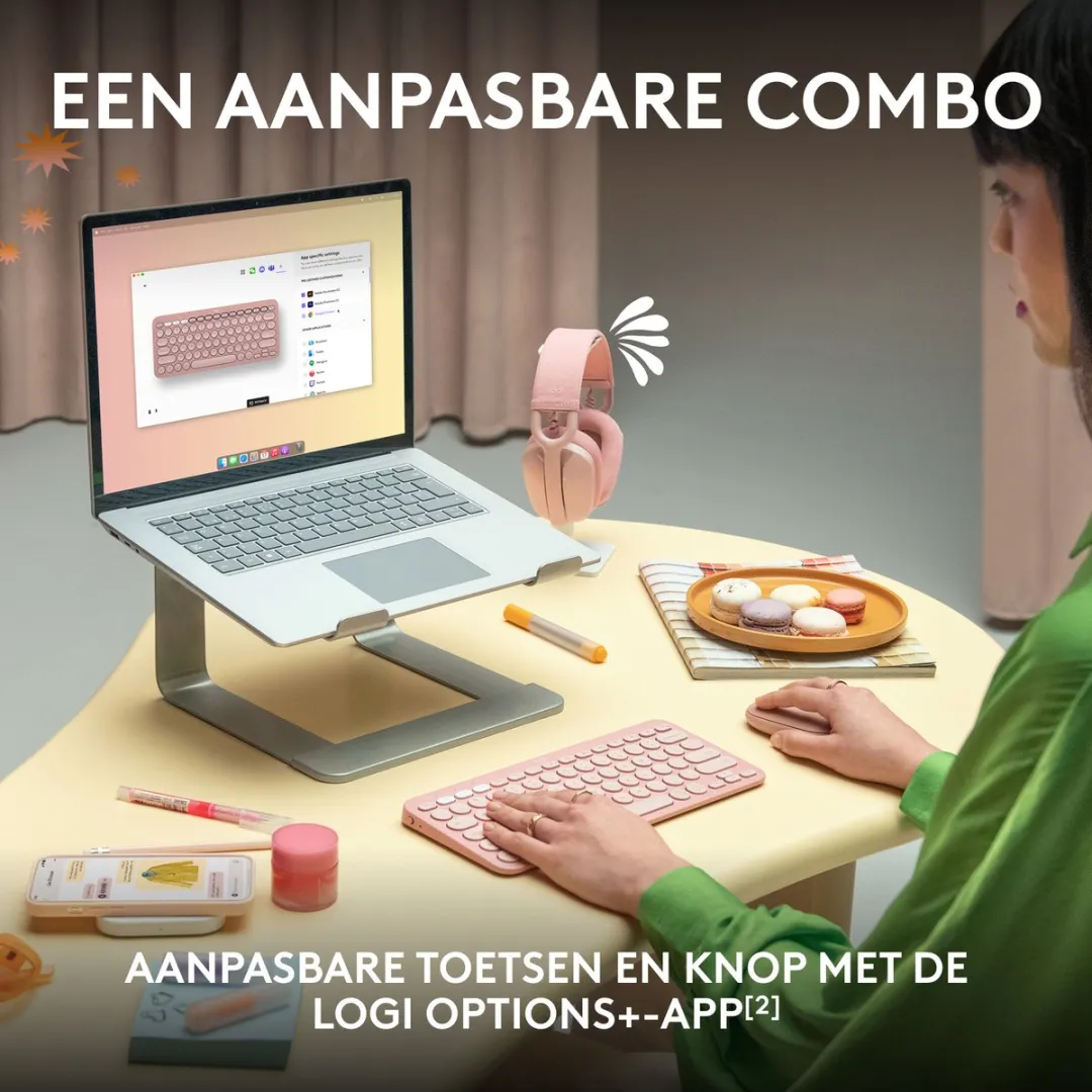 Logitech Pebble 2 Combo - Draadloos Toetsenbord & Muis - Grijs