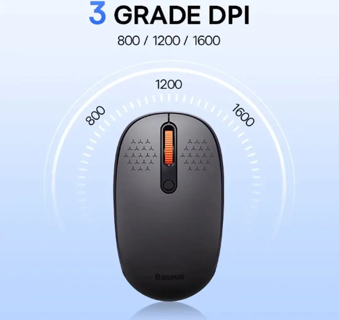 Baseus F01A Draadloze Muis - 250Hz - Zwart