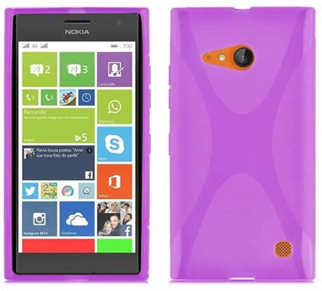Cadorabo Hoesje geschikt voor Nokia Lumia 730 in LILA VIOLET