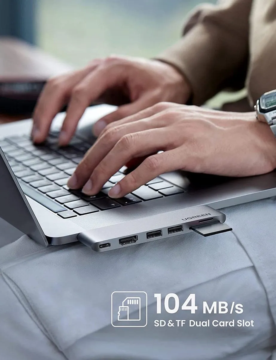 Ugreen CM380 USB-C Multiport Adapter - Grijs