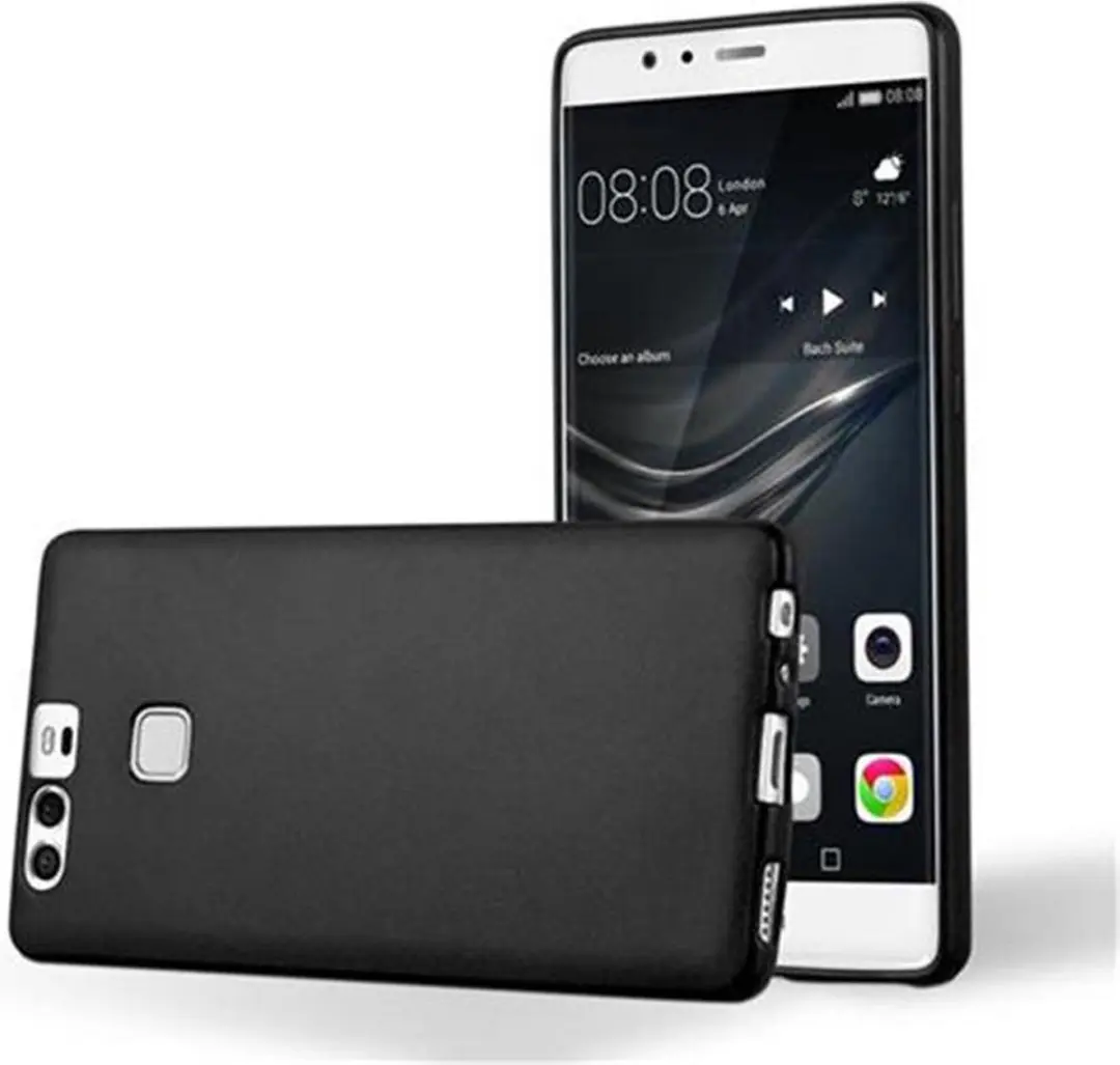 Cadorabo Hoesje geschikt voor Huawei P9 in METALLIC ZWART