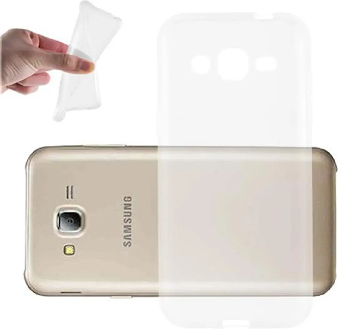 Cadorabo Hoesje geschikt voor Samsung Galaxy J2 2015 in VOLLEDIG TRANSPARANT