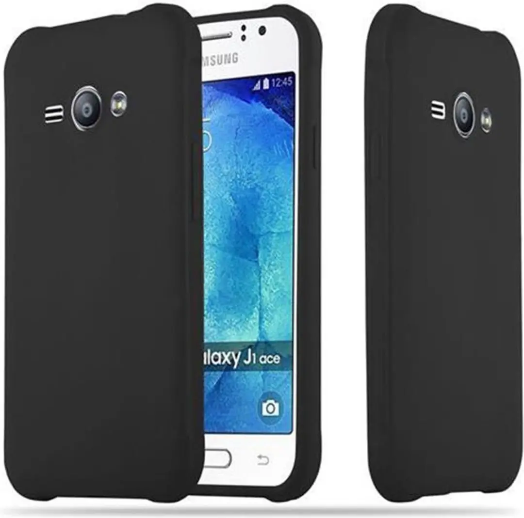 Cadorabo Hoesje geschikt voor Samsung Galaxy J1 ACE in CANDY ZWART