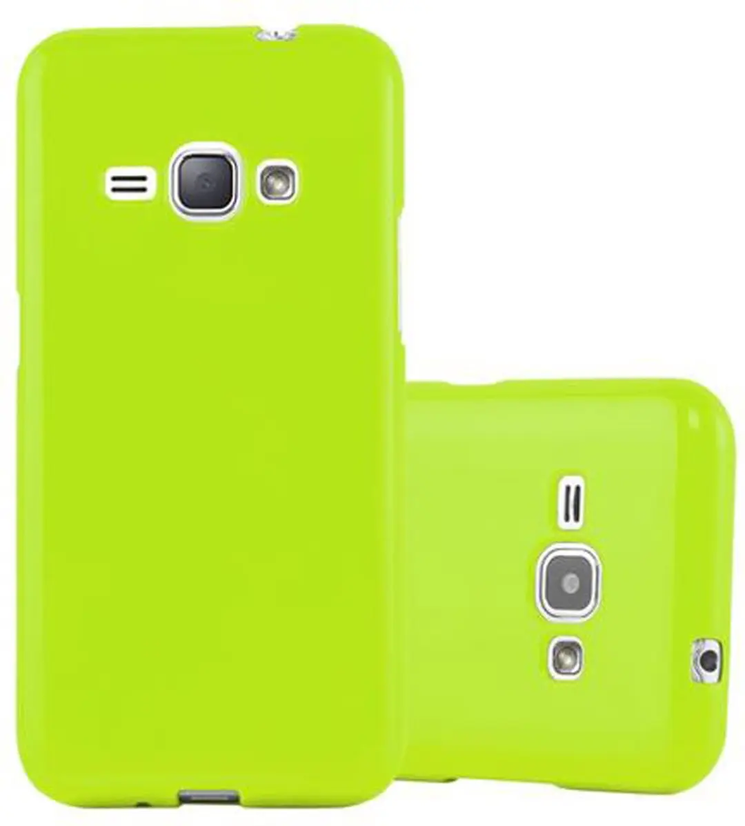 Cadorabo Hoesje geschikt voor Samsung Galaxy J1 2015 in JELLY GROEN