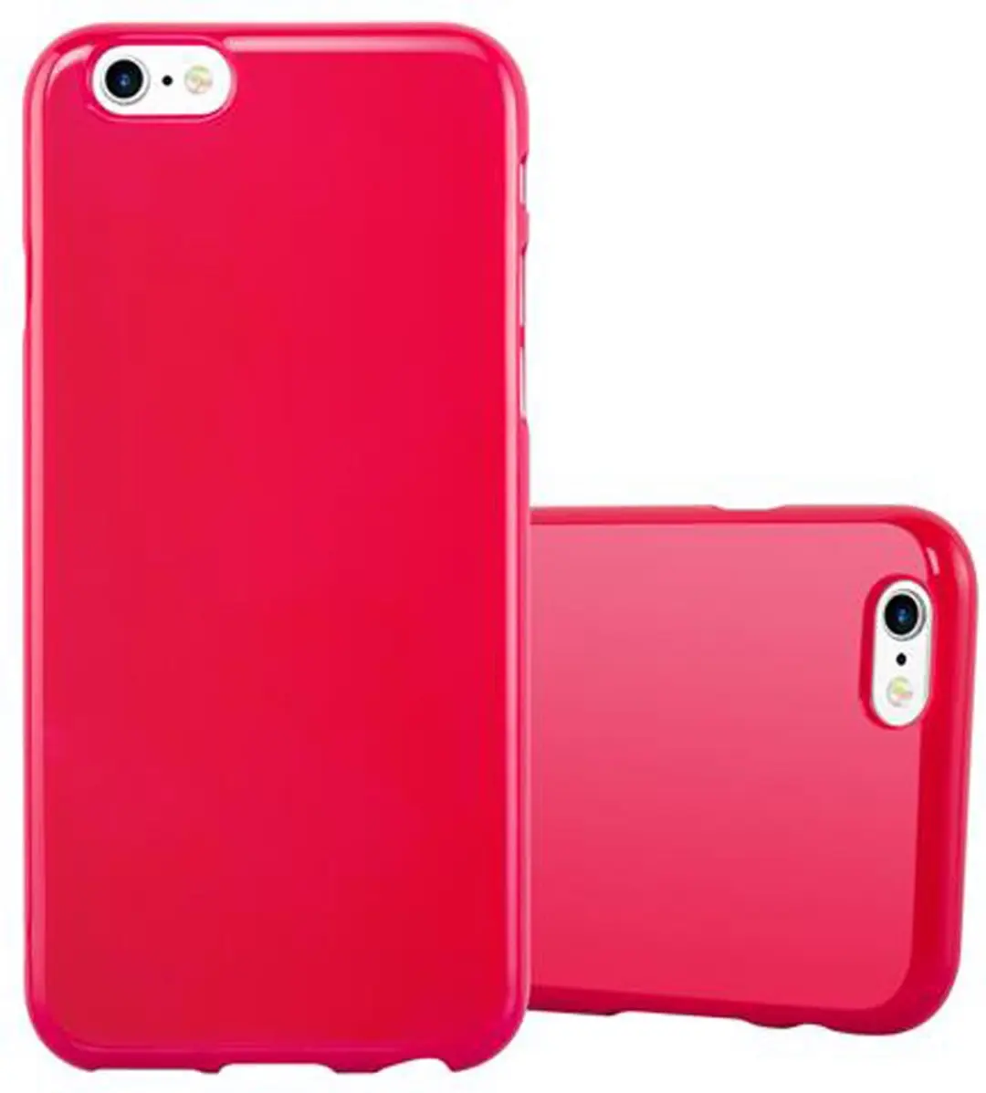 Cadorabo Hoesje geschikt voor Apple iPhone 6 / 6S in JELLY ROOD