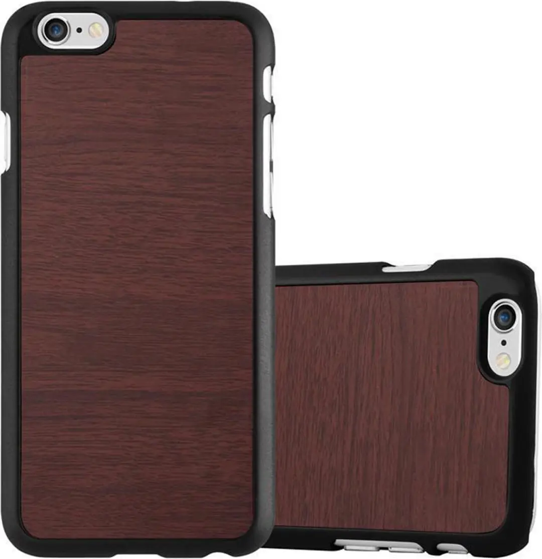 Cadorabo Hoesje geschikt voor Apple iPhone 6 PLUS / 6S PLUS in WOODY KOFFIE