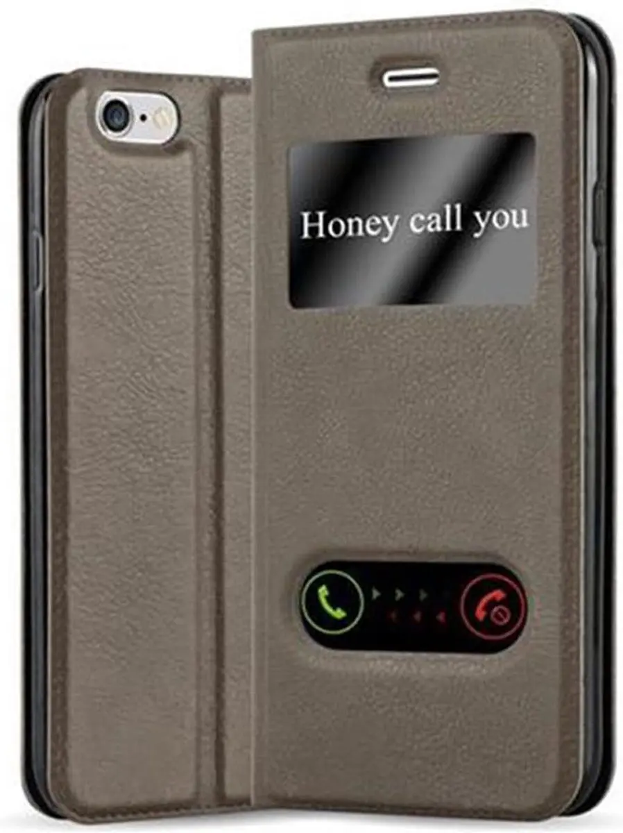 Cadorabo Hoesje geschikt voor Apple iPhone 6 / 6S in STEEN BRUIN