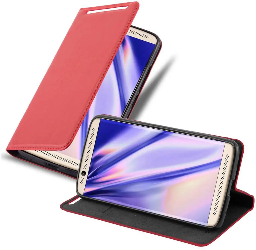 Cadorabo Hoesje geschikt voor ZTE Axon 7 in APPEL ROOD