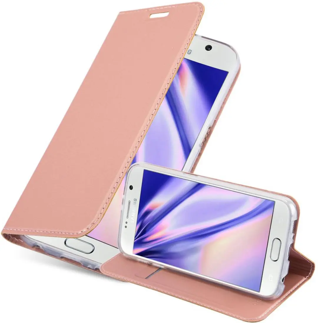 Cadorabo Hoesje geschikt voor Samsung Galaxy S6 in CLASSY ROSE GOUD