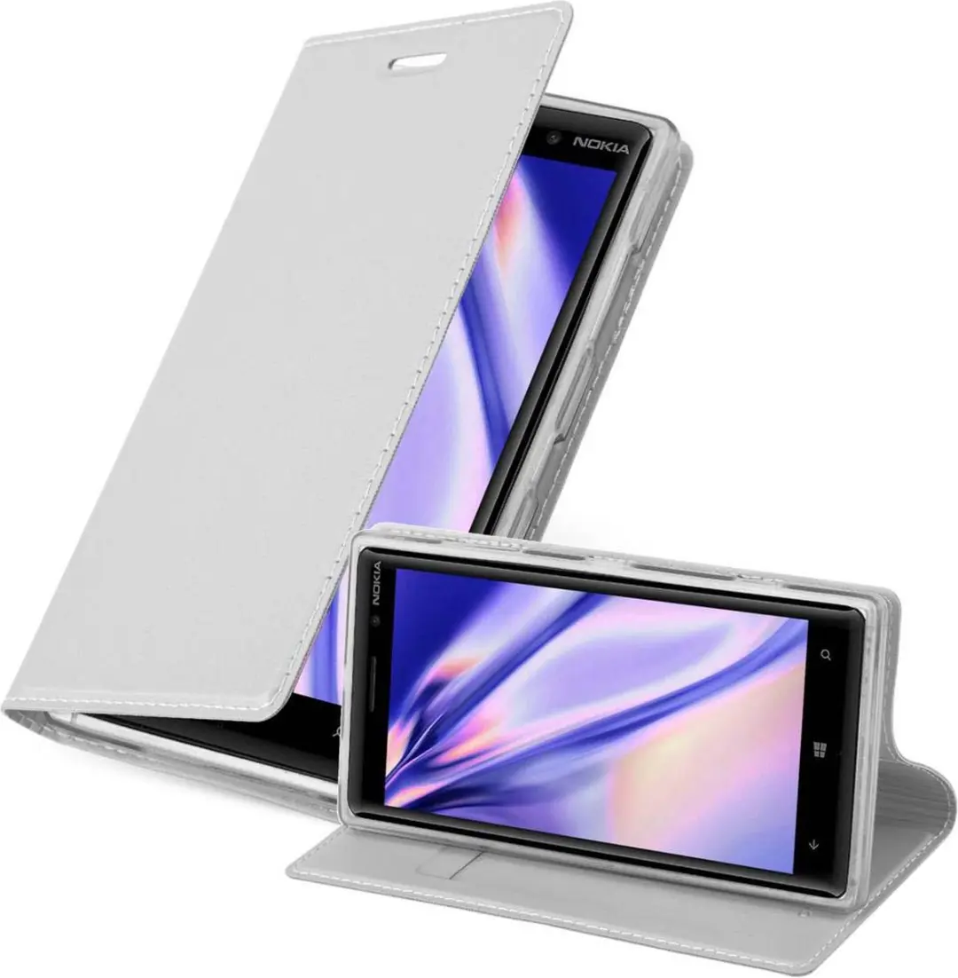 Cadorabo Hoesje geschikt voor Nokia Lumia 830 in CLASSY ZILVER