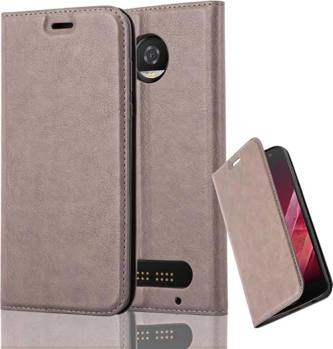 Cadorabo Hoesje geschikt voor Motorola MOTO Z2 PLAY / Z2 FORCE in KOFFIE BRUIN