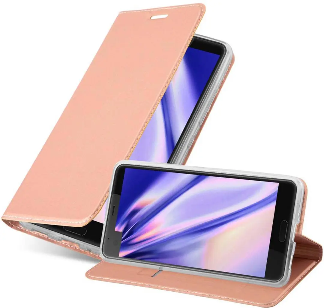 Cadorabo Hoesje geschikt voor HTC U ULTRA in CLASSY ROSE GOUD
