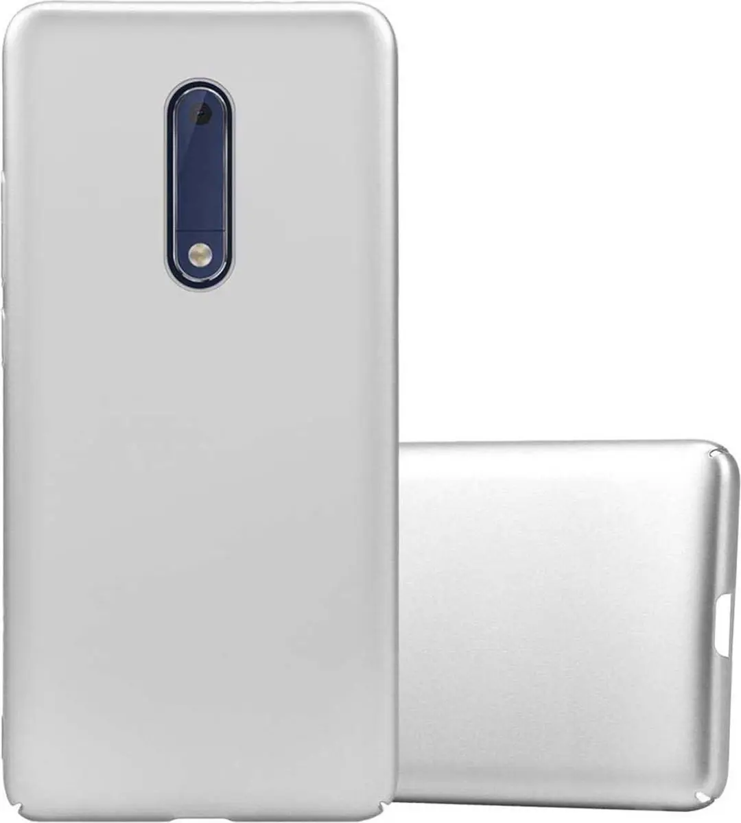 Cadorabo Hoesje geschikt voor Nokia 5 2017 in METAAL ZILVER