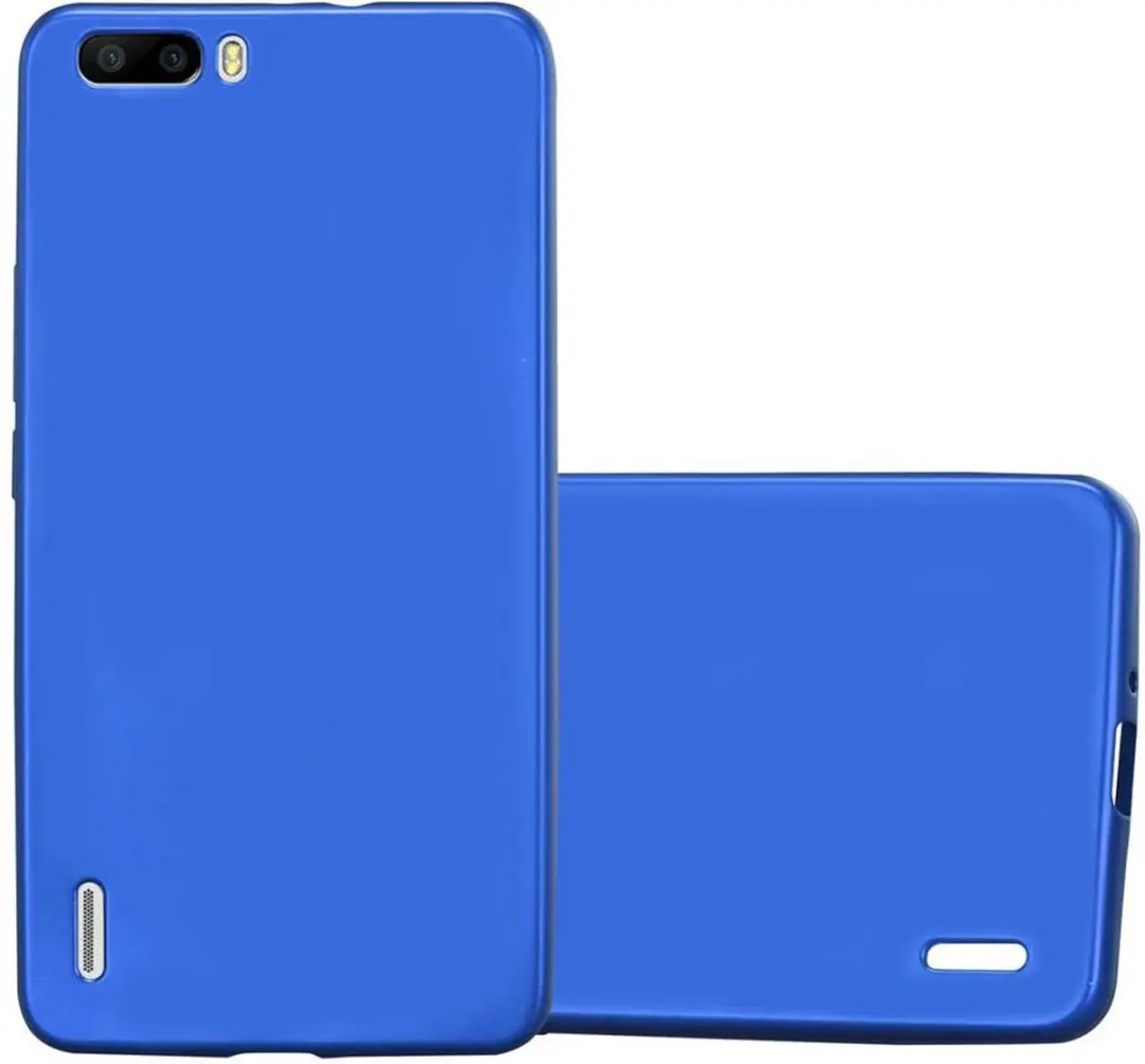 Cadorabo Hoesje geschikt voor Honor 6 PLUS in METAAL BLAUW