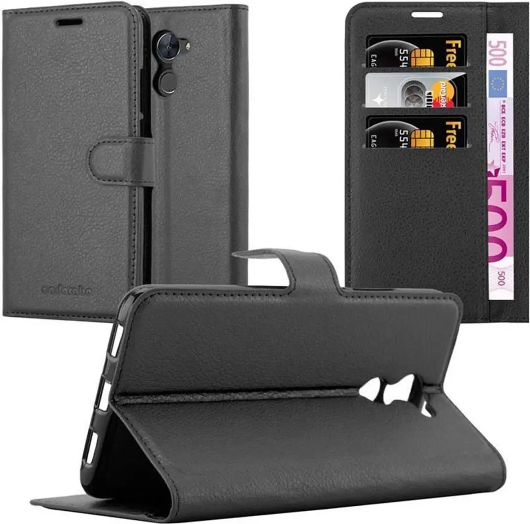 Cadorabo Hoesje geschikt voor Huawei Enjoy 7 PLUS in PHANTOM ZWART