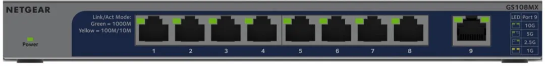 Netgear GS108MX-100EUS Gigabit Switch - 8 Poorten