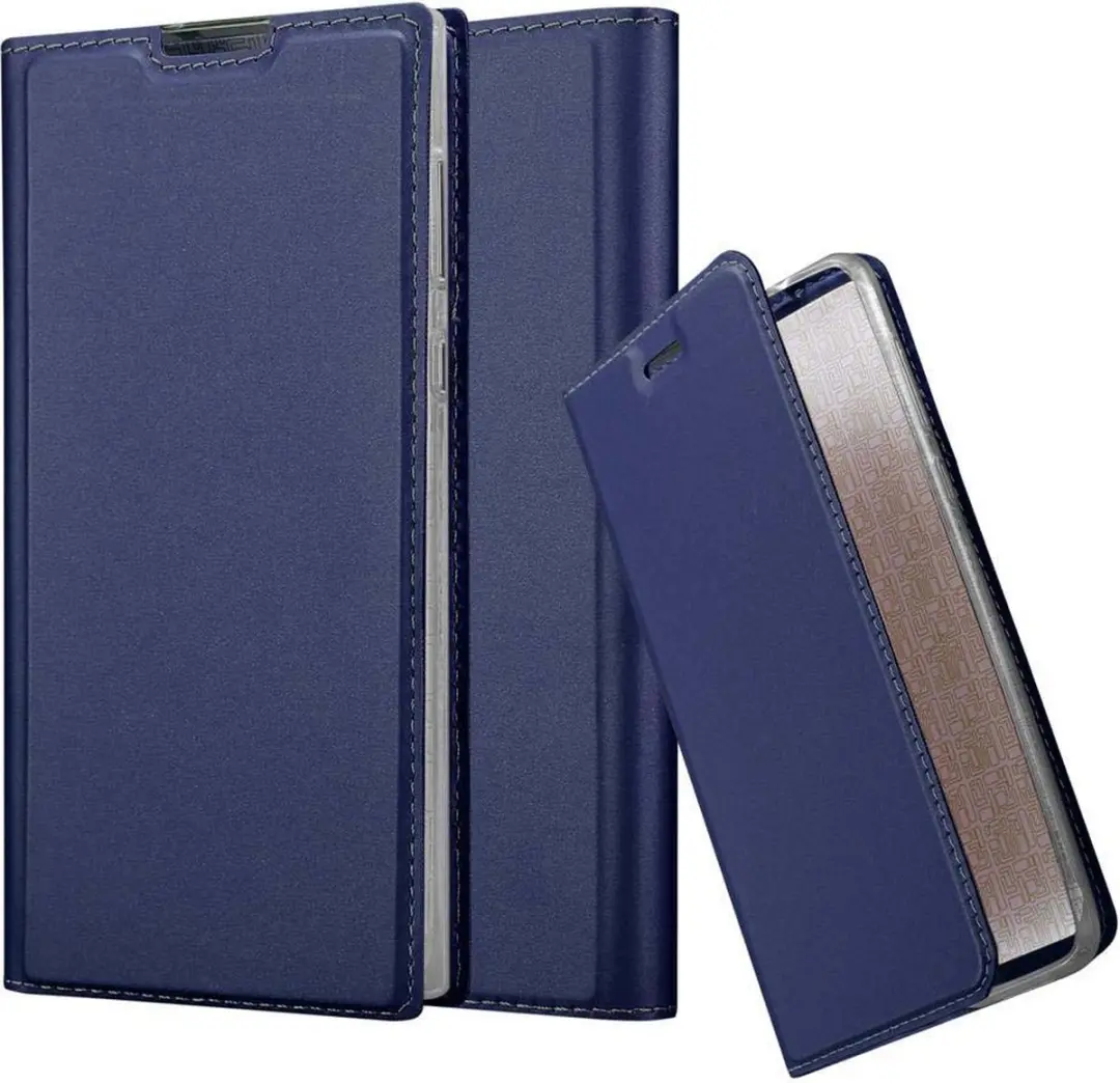 Cadorabo Hoesje geschikt voor Sony Xperia L1 in CLASSY DONKER BLAUW