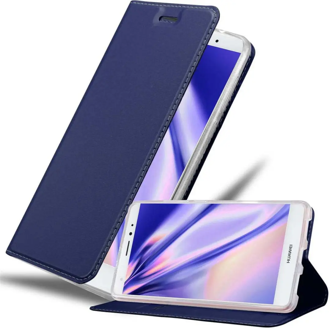 Cadorabo Hoesje geschikt voor Huawei MATE S in CLASSY DONKER BLAUW