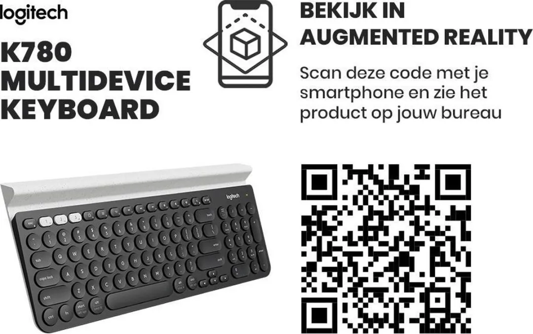Logitech K780 Toetsenbord - Multi-Device - Zwart