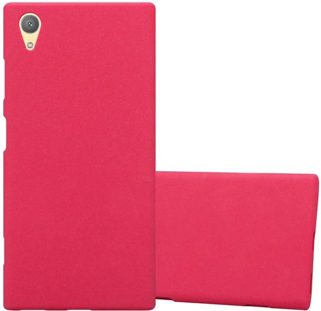 Cadorabo Hoesje geschikt voor Sony Xperia XA1 PLUS in FROST ROOD
