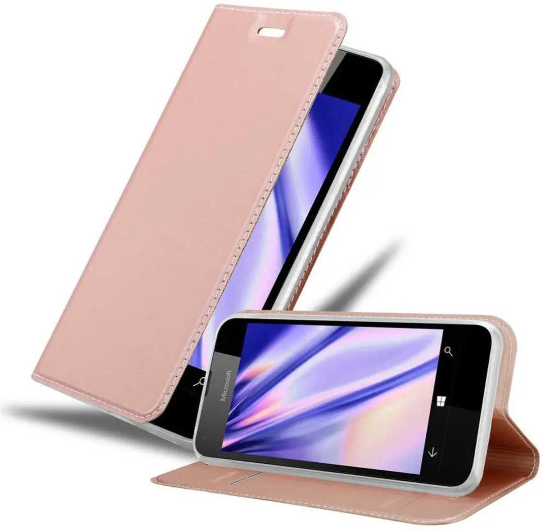 Cadorabo Hoesje geschikt voor Nokia Lumia 550 in CLASSY ROSE GOUD
