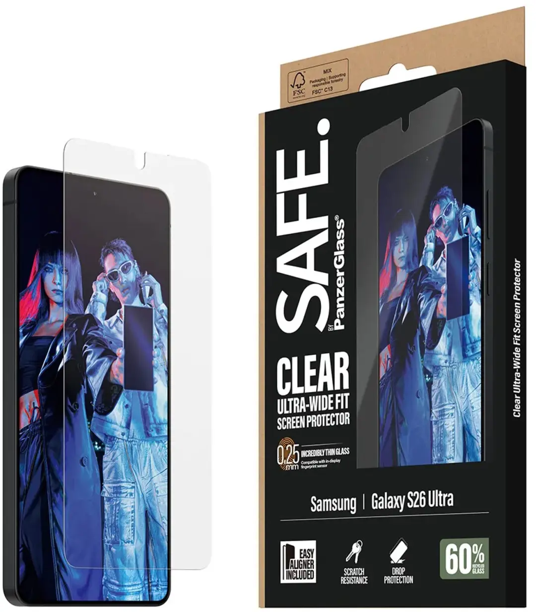 PanzerGlass SAFE Screenprotector Galaxy S26 Ultra SA77811 - afbeelding 5 van 6