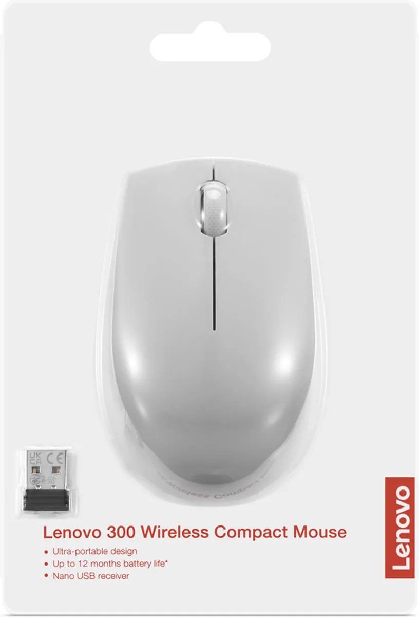 Lenovo GY51L15678 Ambidextrous Draadloze Muis - Grijs