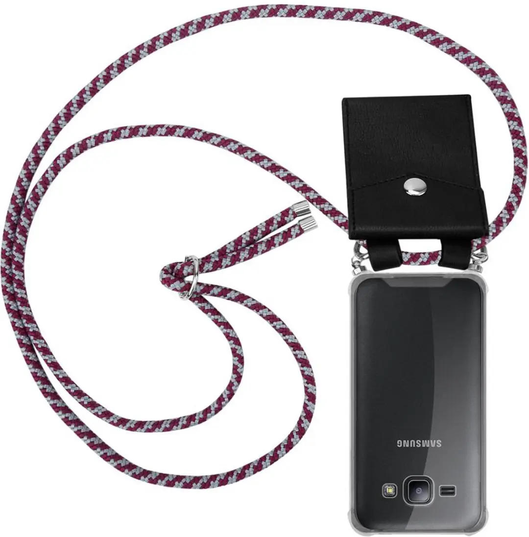 Cadorabo Hoesje geschikt voor Samsung Galaxy J1 2015 in ROOD WIT