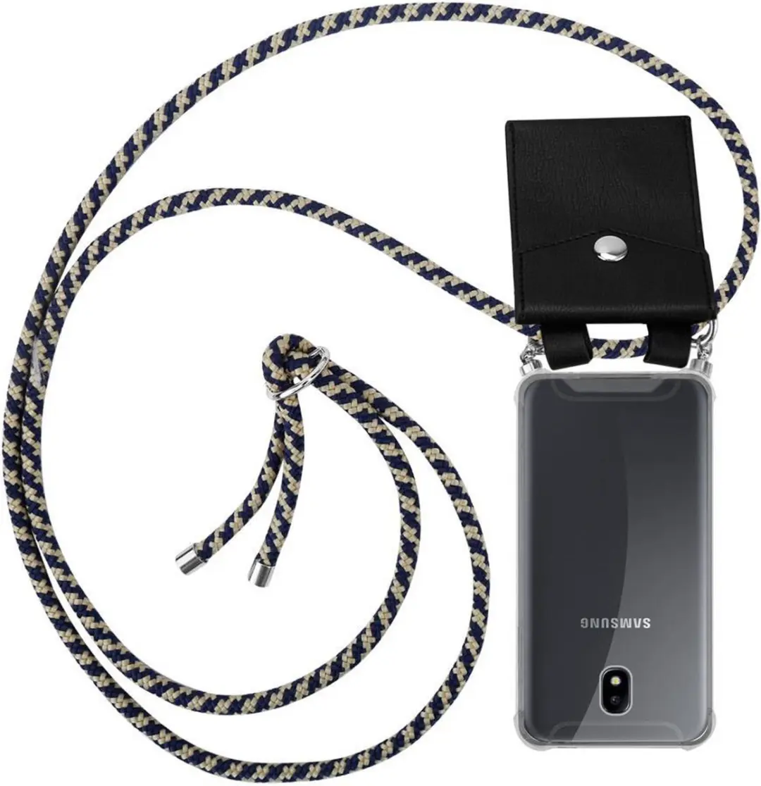 Cadorabo Hoesje geschikt voor Samsung Galaxy J5 2017 in DONKER BLAUW GEEL