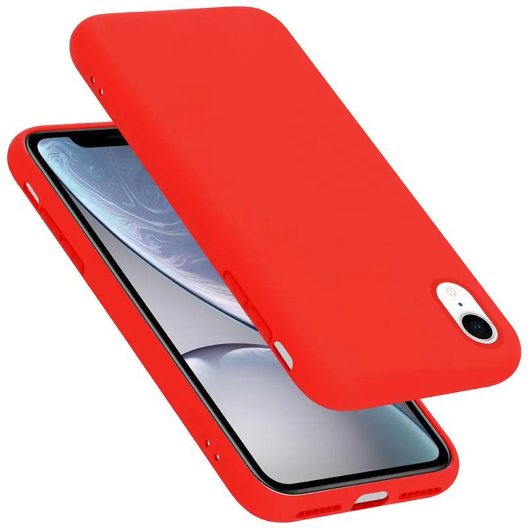Cadorabo Hoesje geschikt voor Apple iPhone XR in LIQUID ROOD