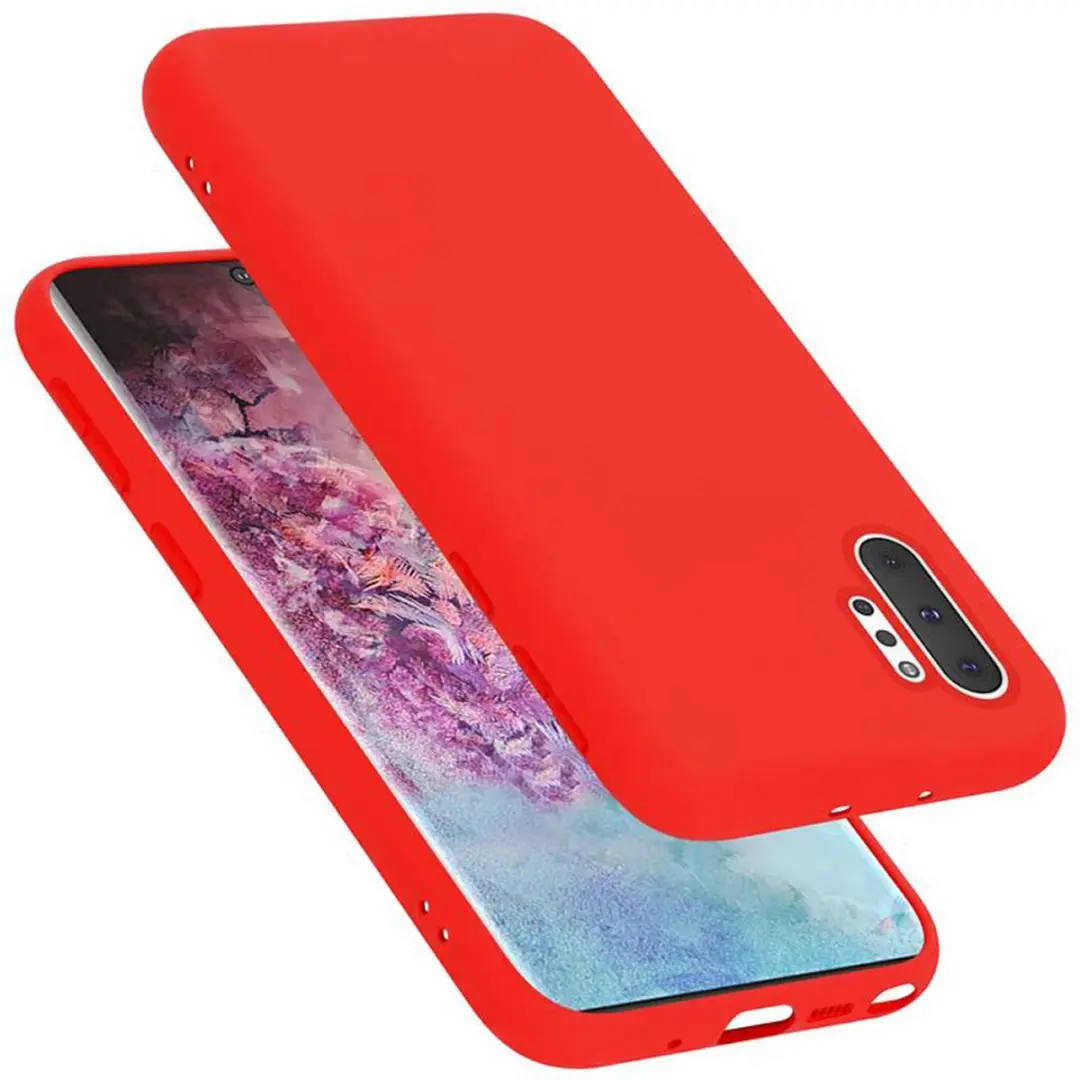Cadorabo Hoesje geschikt voor Samsung Galaxy NOTE 10 PLUS in LIQUID ROOD