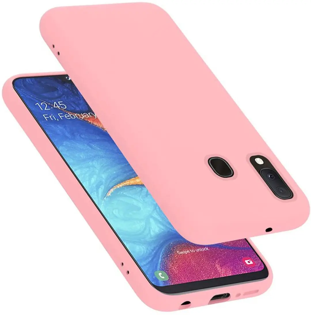 Cadorabo Hoesje geschikt voor Samsung Galaxy A10e / A20e in LIQUID ROZE