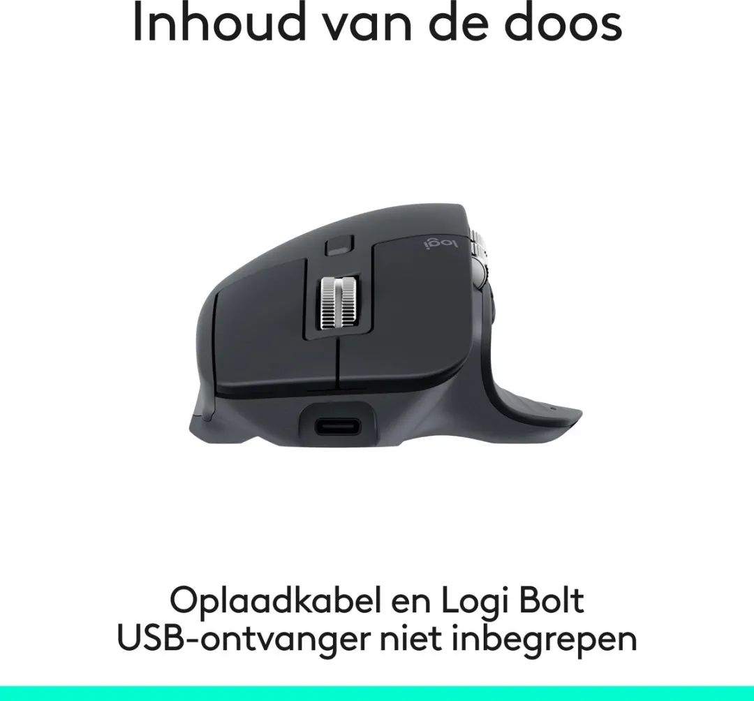 Logitech MX Master 3SE - Draadloze Muis - Graphite - Windows, Linux, Chrome - Exclusief Logi Bolt USB-ontvanger