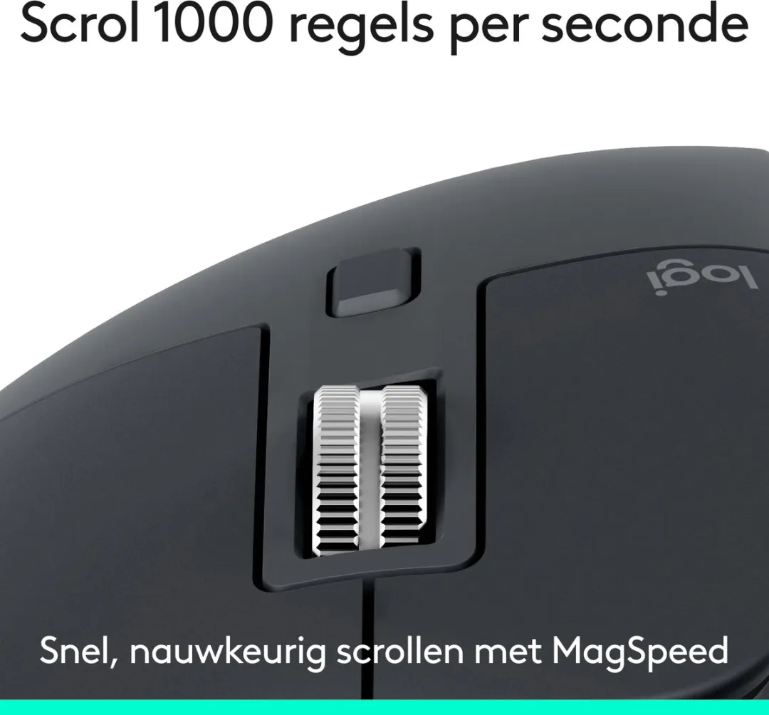 Logitech MX Master 3SE - Draadloze Muis - Graphite - Windows, Linux, Chrome - Exclusief Logi Bolt USB-ontvanger