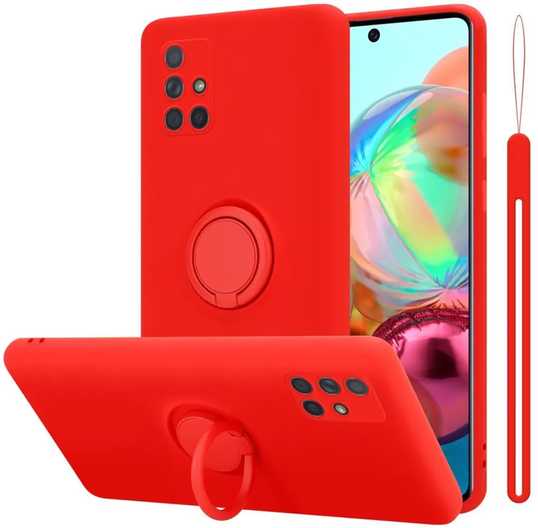 Cadorabo Hoesje geschikt voor Samsung Galaxy A51 4G / M40s in LIQUID ROOD