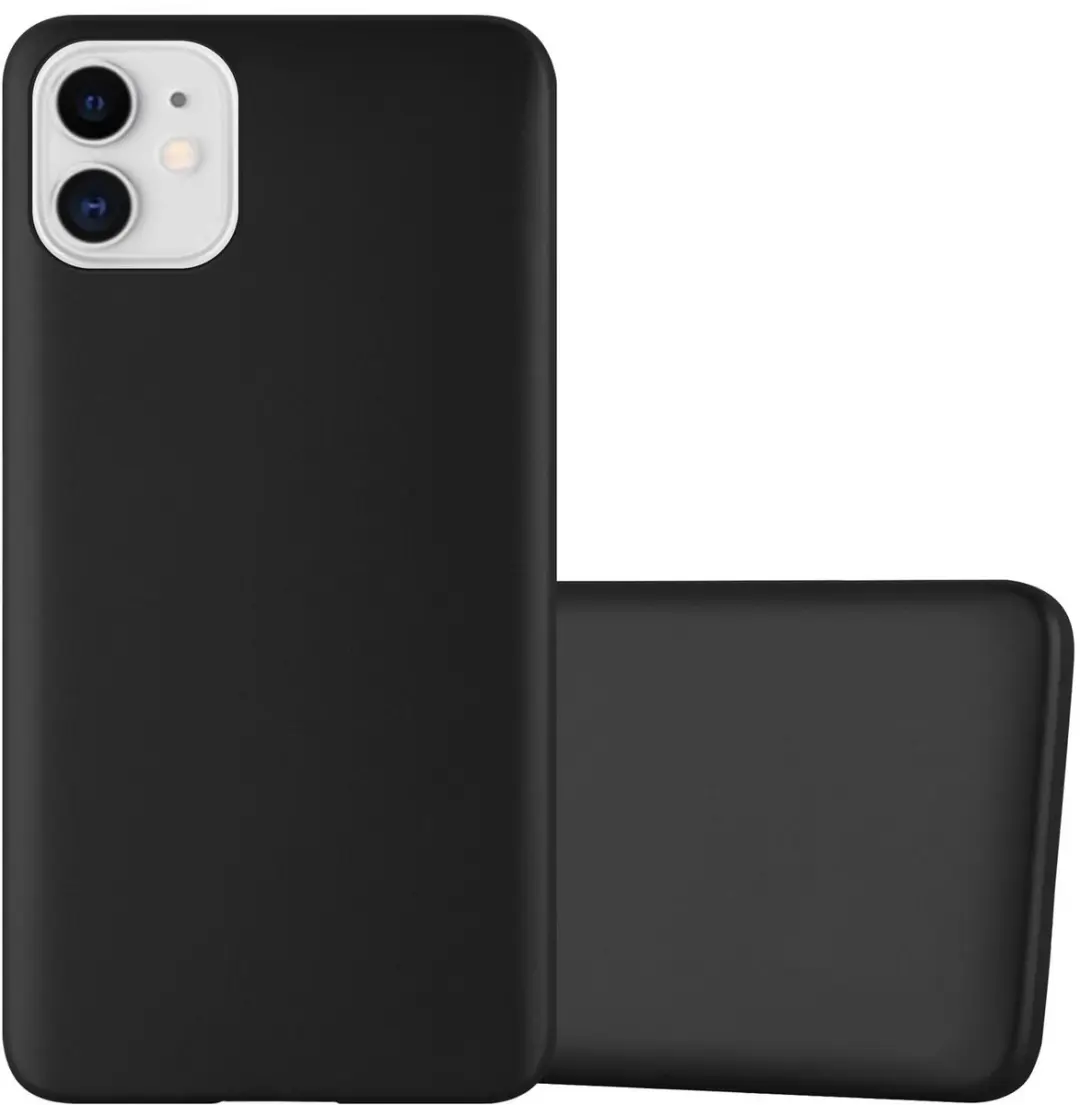 Cadorabo Hoesje geschikt voor Apple iPhone 11 in METALLIC ZWART