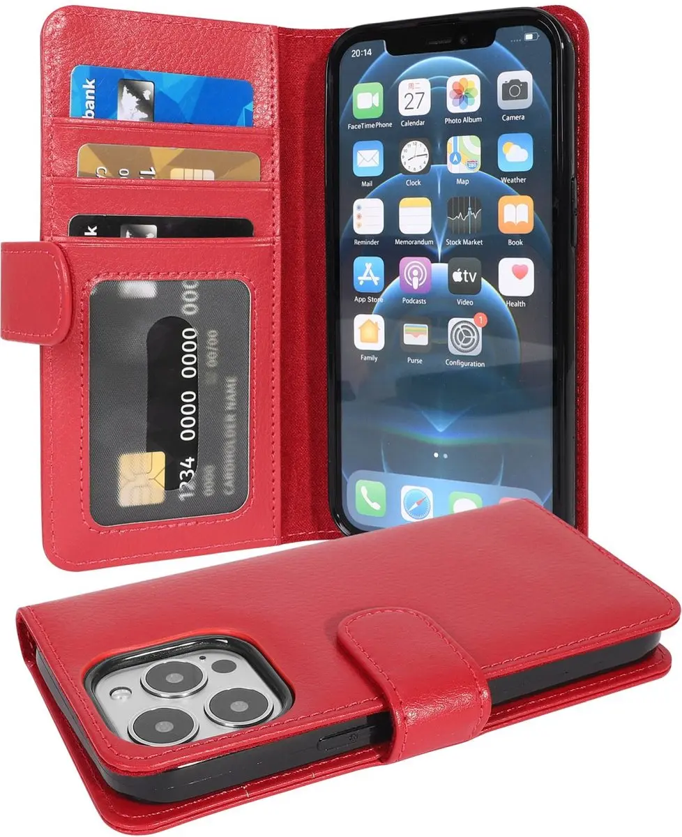 Cadorabo Hoesje geschikt voor Apple iPhone 13 PRO in INFERNO ROOD