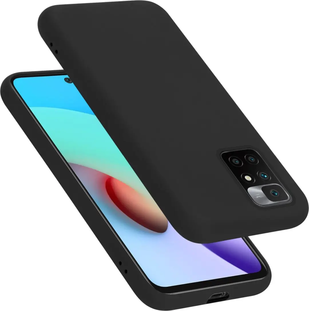 Cadorabo Hoesje geschikt voor Xiaomi RedMi 10 in LIQUID ZWART