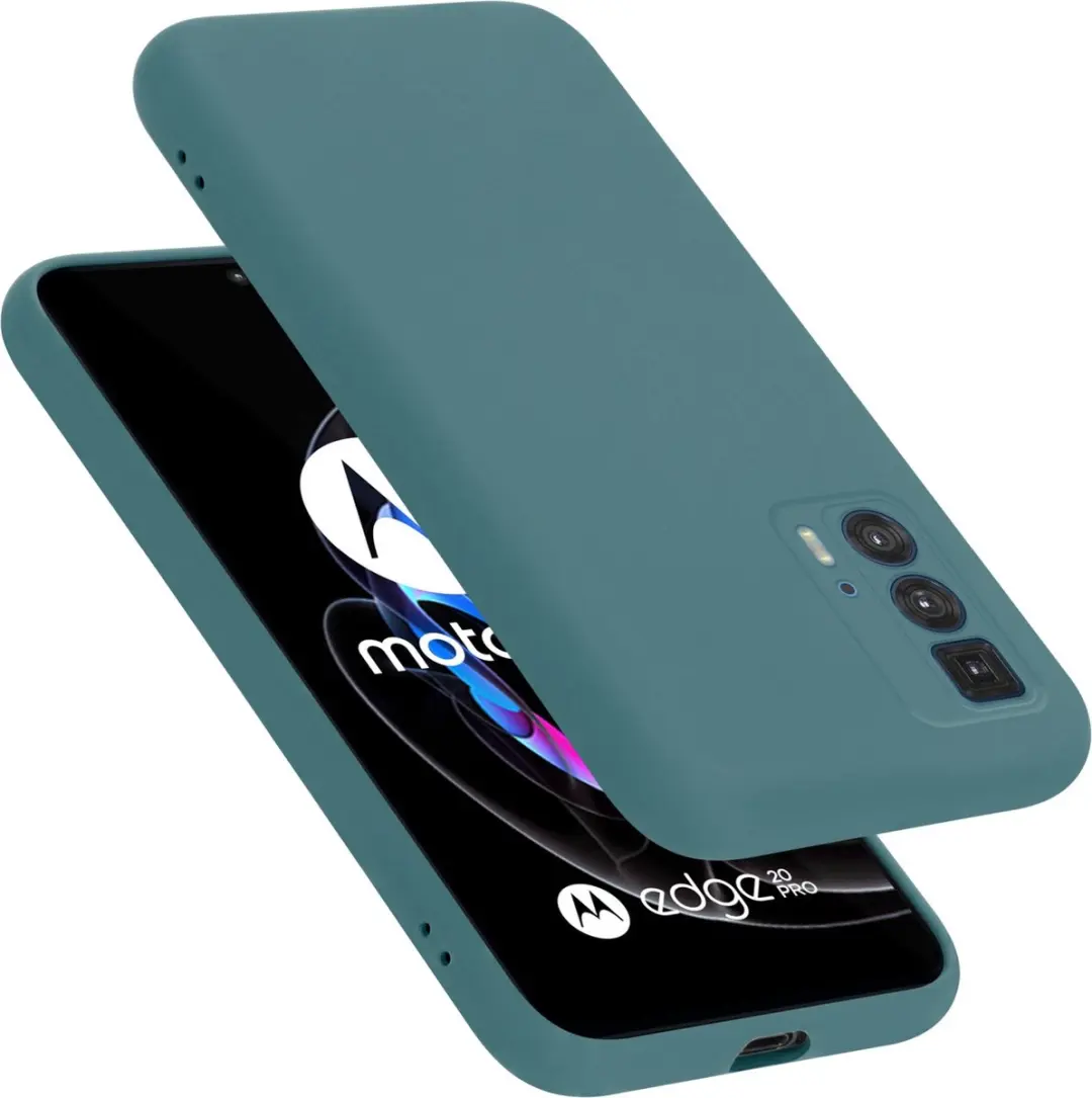 Cadorabo Hoesje geschikt voor Motorola EDGE 20 PRO / EDGE S PRO in LIQUID GROEN