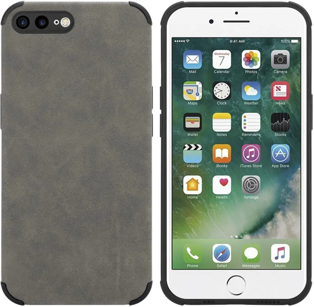Cadorabo Hoesje geschikt voor Apple iPhone 7 PLUS / 7S PLUS / 8 PLUS in Zand Gri