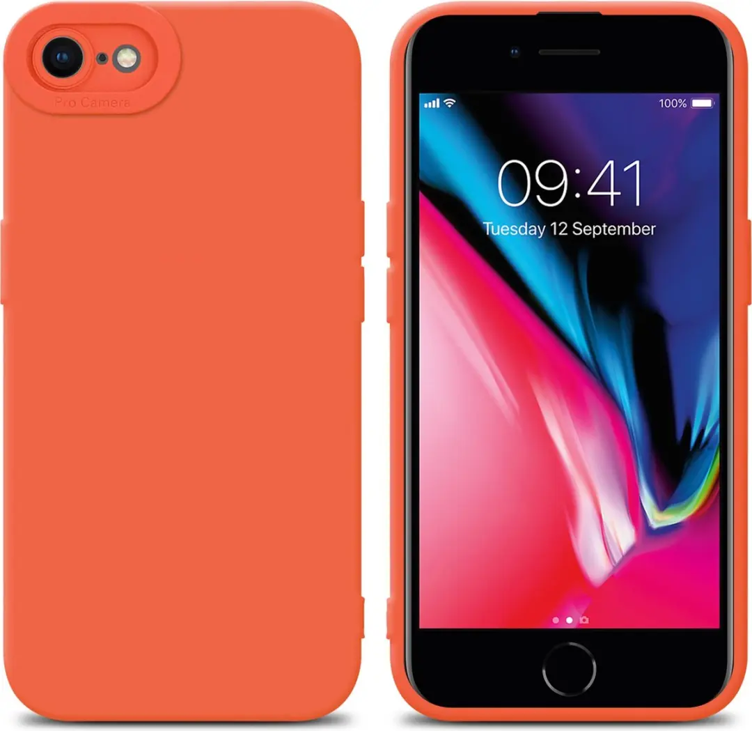 Cadorabo Hoesje geschikt voor Apple iPhone 7 / 7S / 8 / SE 2020 in FLUID ORANJE