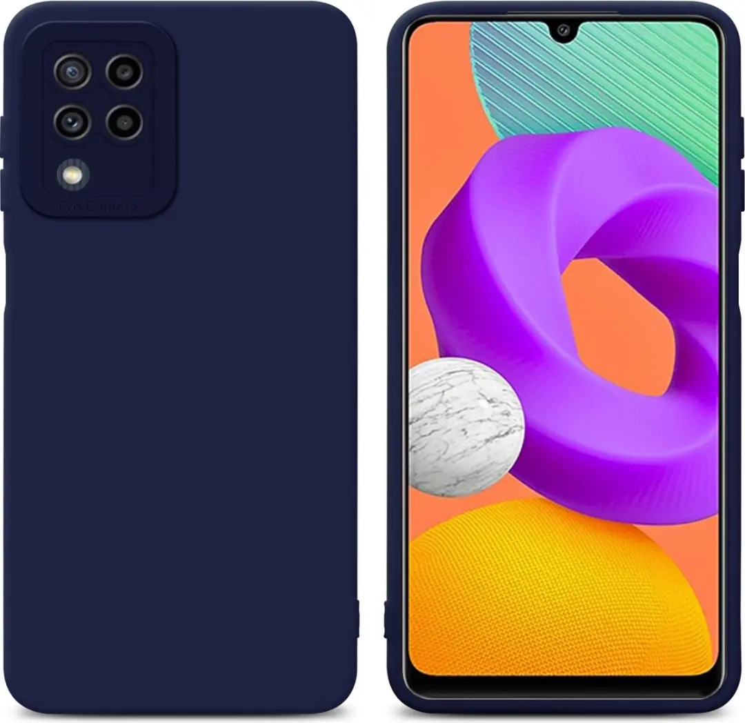 Cadorabo Hoesje geschikt voor Samsung Galaxy M22 / M32 4G in FLUID DONKER BLAUW