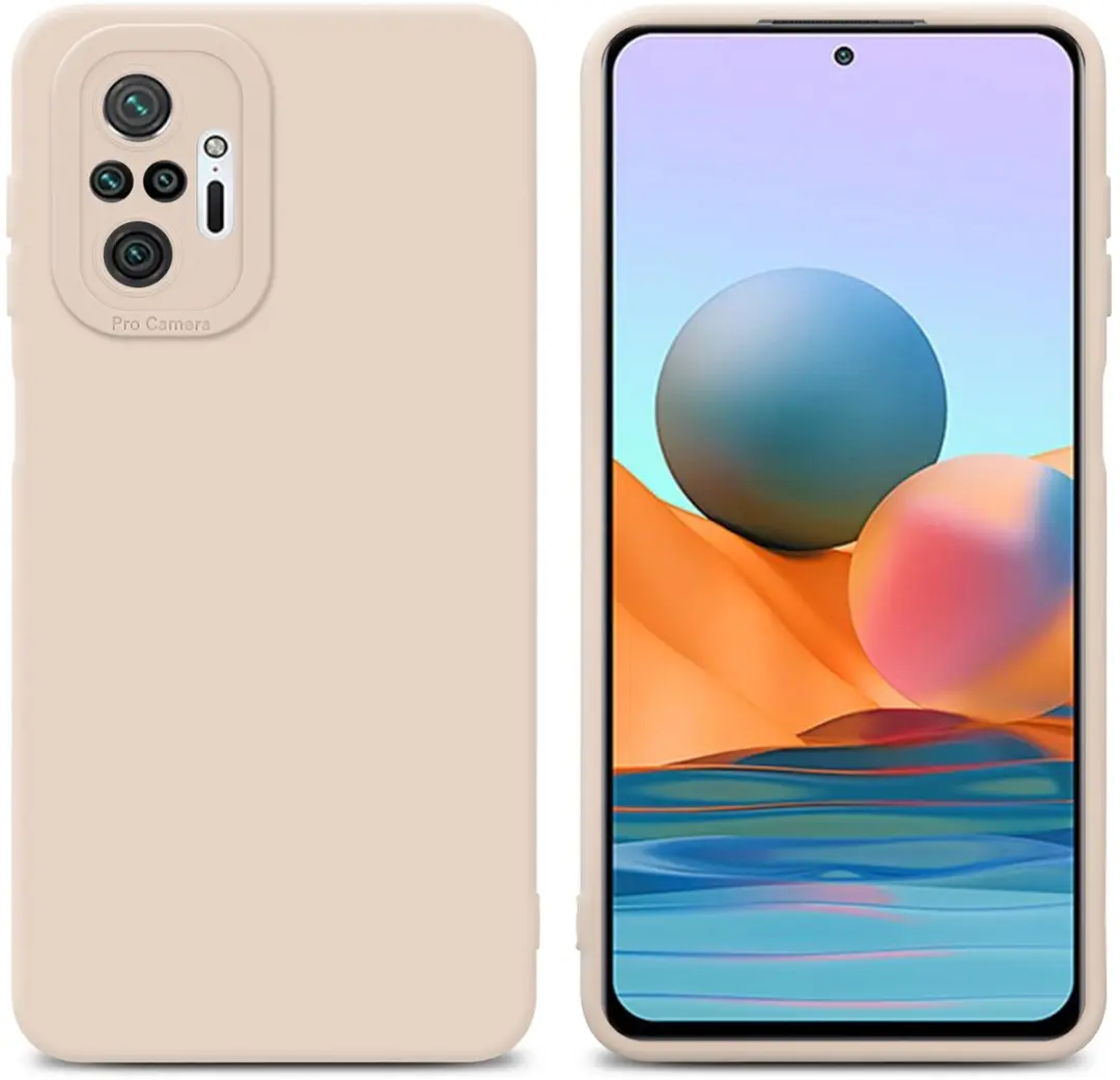 Cadorabo Hoesje geschikt voor Xiaomi RedMi NOTE 10 PRO in FLUID CREAM